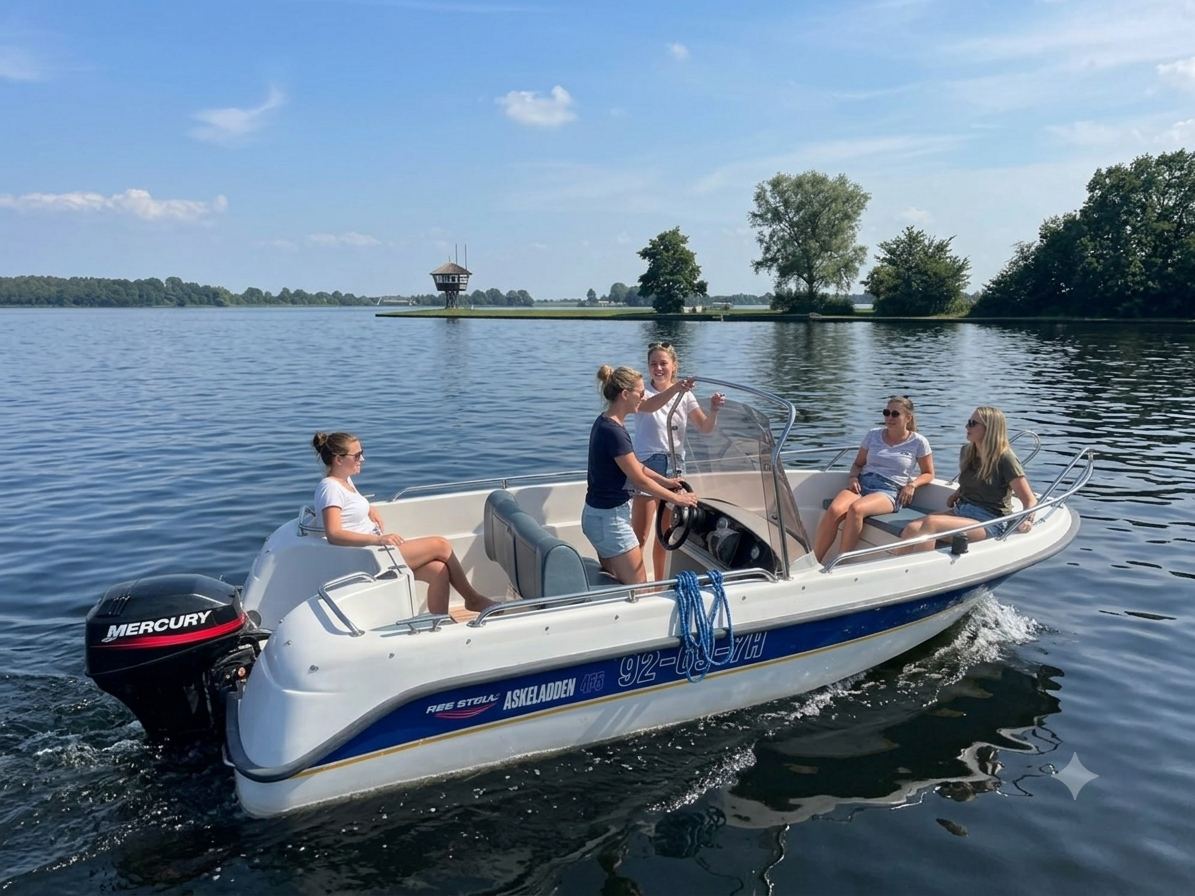 Motorboot (consoleboot) van Huurboot Vinkeveen in Vinkeveen